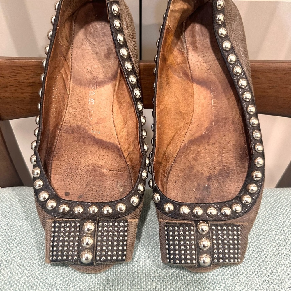 Jeffrey Campbell Dauphine Gray and Black Studded Flats Size 7 - Picture 7 of 10